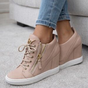 Giuseppe Zanotti Lorenz Zip Front Platform Wedge Sneaker